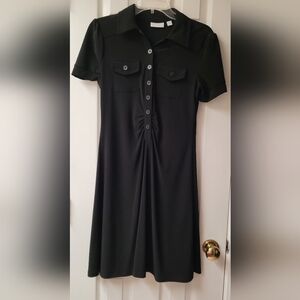 New York and Company Black Stretch Shirt Dress